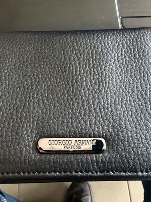 Giorgio Armani wallet new, genuine leather, black