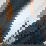 Vintage Y2K Mango ruffle asymmetric evening dress like new, black