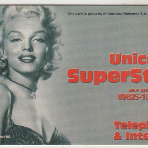 Unicard Superstar Marilyn Monroe phone card new