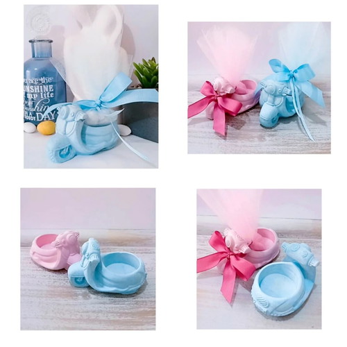 Handmade ceramic Vespa wedding favors made to order