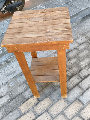 Τραπεζάκι ξύλινο μασίφ 39x42x79 εκ.