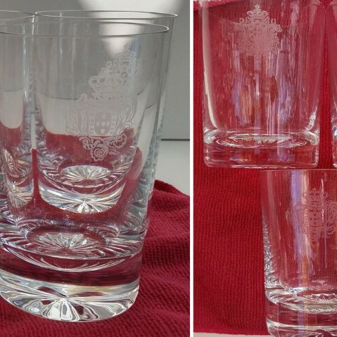 Special Glasses Set from Portugal, New, 53 Pieces Crystal and Glass