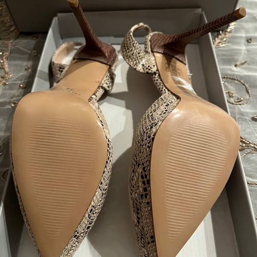 Migato women's sandals size 39 beige 100% leather new