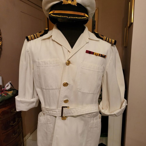 Naval officer's peaked cap jacket and trousers 1973 like new