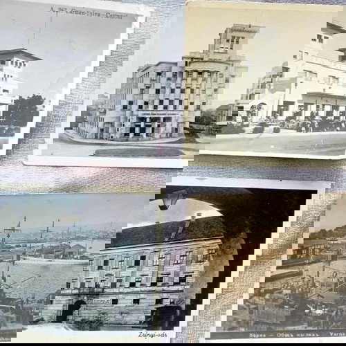 Старинни пощенски картички употребявани, комплект от 4 броя