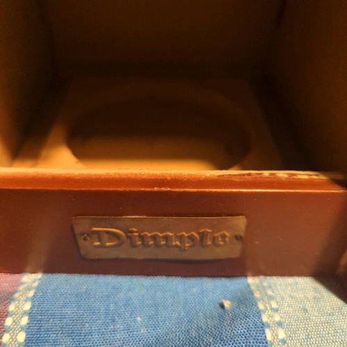 Dimple whiskey case used, collectible drawer box