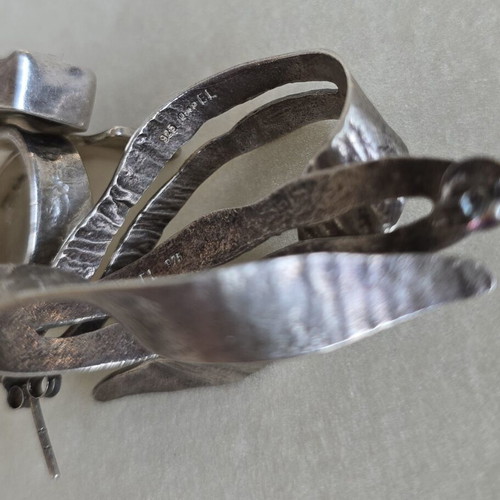 Silver 925 ring and earrings set, handmade by Greek designer
