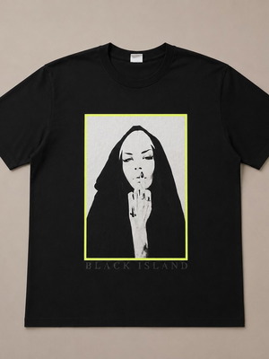 Black Island men's T-shirt, size S, black