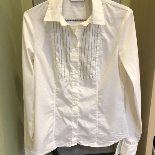 Liu Jo women's shirt like new, white with chain detail, size M, cotton