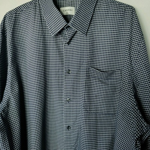 Canda tailored fit shirt like new, blue checkered XL
