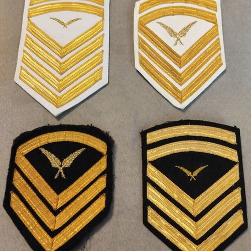 Petty officer insignia used, Hellenic Navy, all together