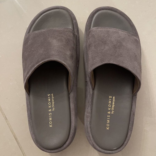 Komis & Komis grey leather sandals, size 38