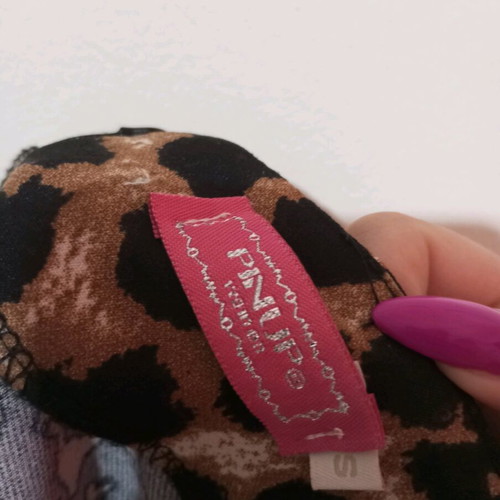 Midi skirt animal print pin up with slit, like new, brown