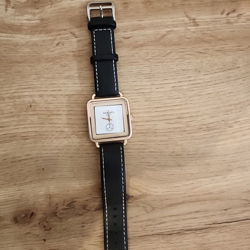 Hermès Carré H wristwatch used, black unisex