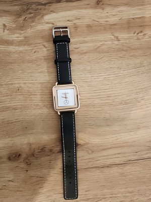 Hermès Carré H wristwatch used, black unisex