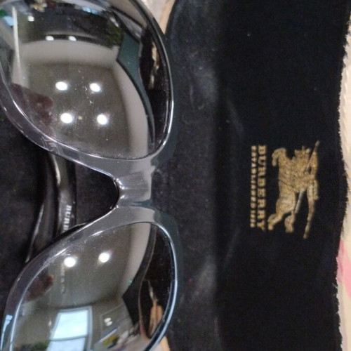 Burberry sunglasses like new with case, black