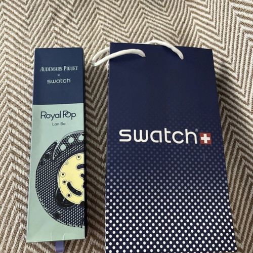 Swatch Ap Royal Pop watch like new, blue turquoise