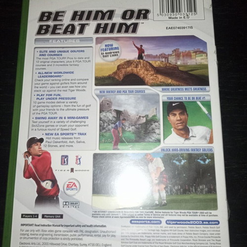 Tiger Woods PGA Tour 2003 Xbox original game