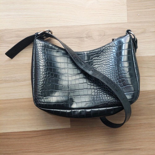 Monki Croco Shoulder/Hand Bag like new, black