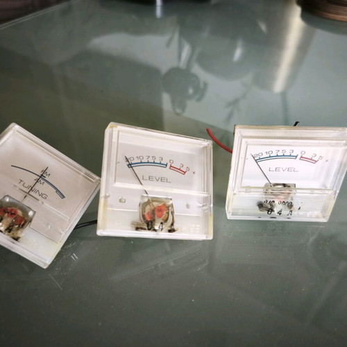 Vintage analog meters like new, set of 3 for hi-fi DIY