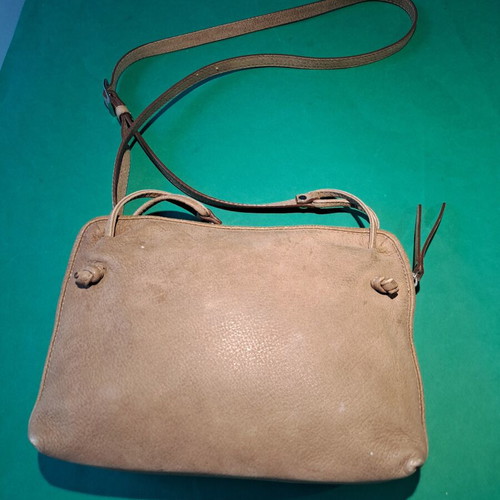 Kem small crossbody bag used, beige leather