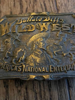 Αγκράφα πόρπη ζώνης Wild West vintage 80s μεταχειρισμένη ορείχαλκος