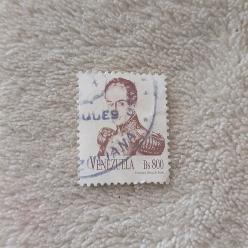 Venezuela stamp used, 800 Bolívares, Simon Bolivar