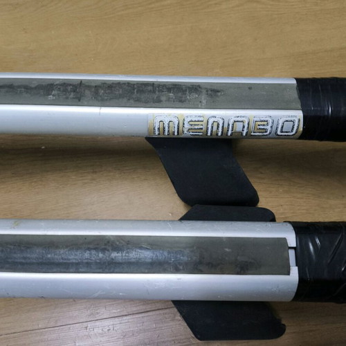 Menabo car roof bars used, aluminum 133cm with rubber