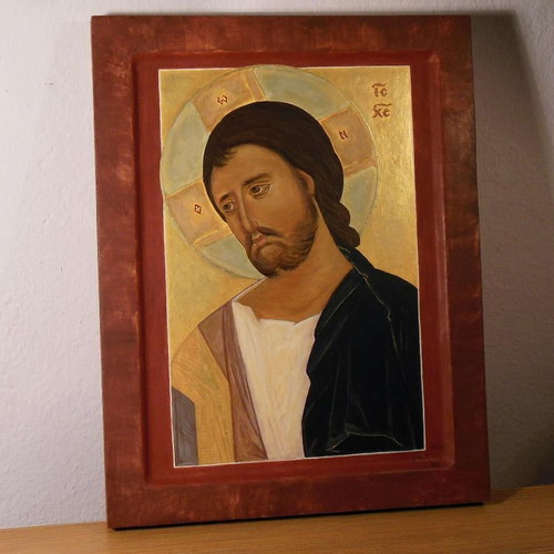 Handmade Jesus Christ icon painting