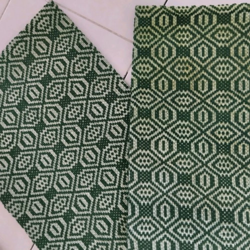 Woven traditional wool pillows like new, cypress color