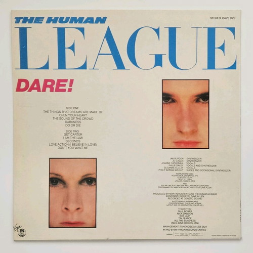 The Human League Dare vinyl record like new