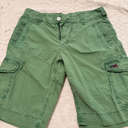 Napapijri men's bermuda shorts like new, green, size S