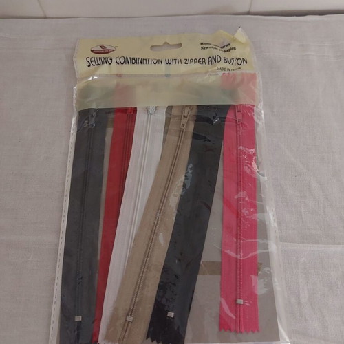 Zippers in 6 different colors 20cm pack of 6 new