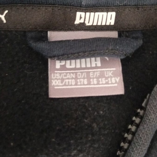Puma kids' jacket used, size 15/16 years, black
