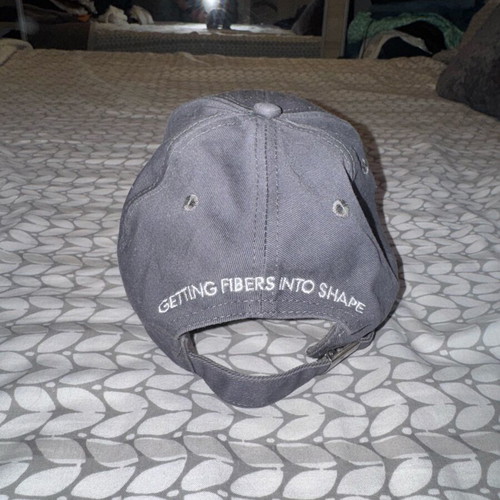 Trützschler gray hat used with white embroidery