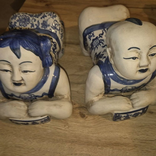 Porcelain decorations like new, pack of 2, Chinese
