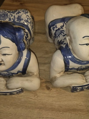 Porcelain decorations like new, pack of 2, Chinese