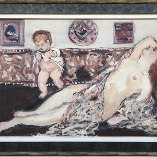 Eva Boulgoura painting oil on canvas like new