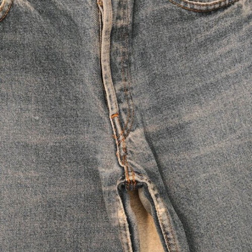 Levi's 501 L jeans used, size 32, cut with frayed hems