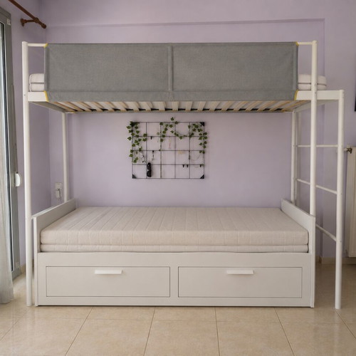 IKEA Brimnes Sofa Bed with Storage and IKEA Vitval Bunk Bed with 3 Mattresses like new