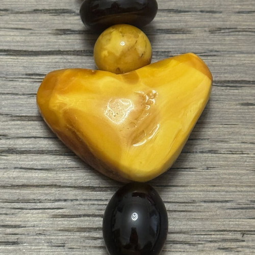 Baltic Amber Necklace used, honey butterscotch and cognac colors