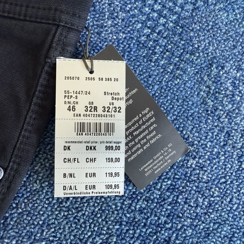 Eurex by Brax Pants new men's sporty elegant jeans-style trousers size 33