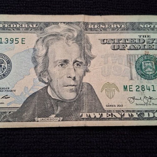 American dollars used 20 dollars 20013