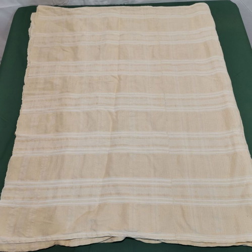 Woven bed sheet used, vintage 1930 era