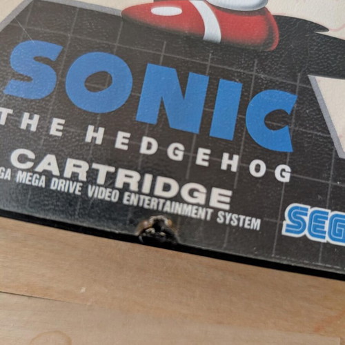 Sonic the Hedgehog Sega Mega Drive used with box and cartridge