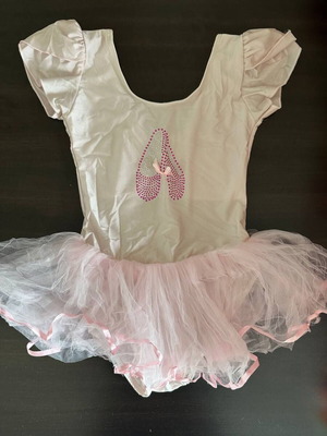 Pink Ballet Leotard with Tulle Skirt for 6-7 Years, Like New