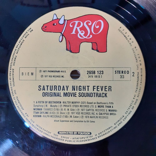 Saturday Night Fever vinyl record used, 1977 soundtrack