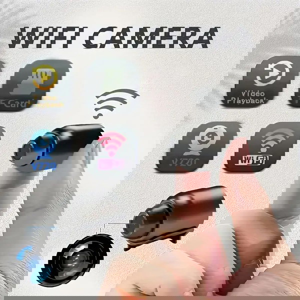 Κάμερα Ασφαλείας Wi-Fi Mini – Εσωτερική/Εξωτερική Χρήση | Ανίχνευση Κίνησης & Ήχου (Καινούργια)