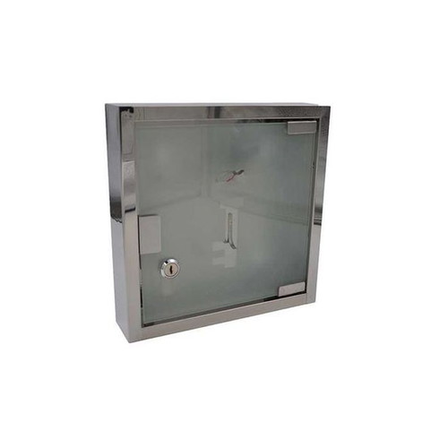Metal INOX key box with lock 8 slots and glass door new