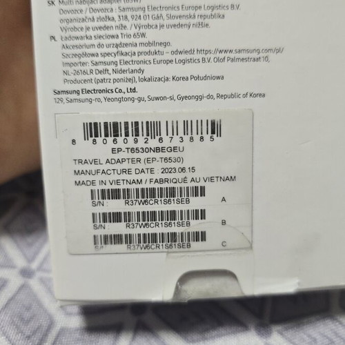 Samsung Trio charger 65W like new